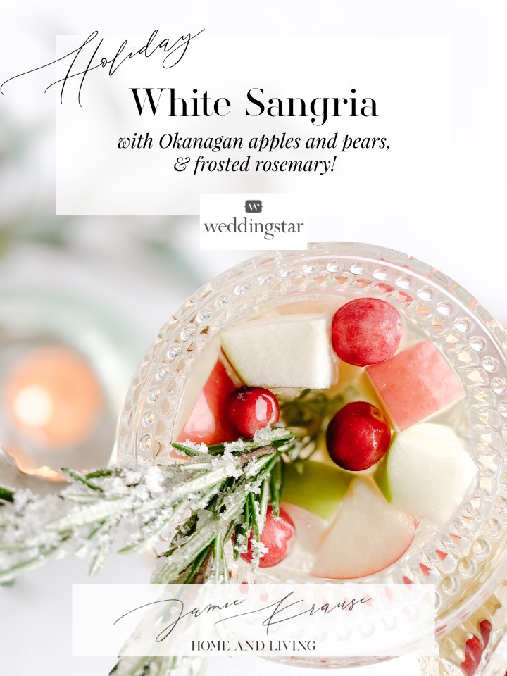 WEDDINGSTAR WHITE SANGRIA (with ‘frosted’ rosemary!)