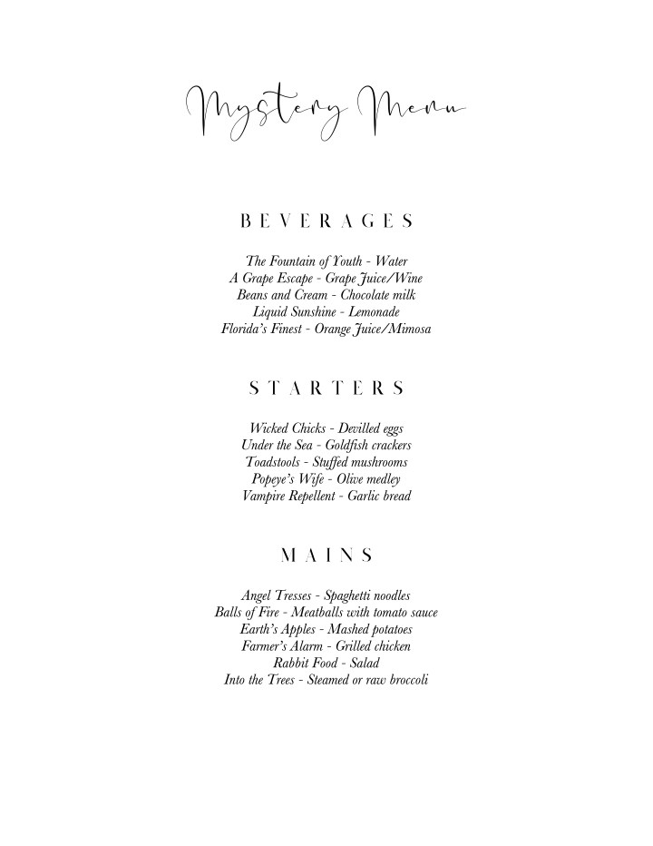 HOSTING A MYSTERY MENU DINNER PARTY (WITH FREE PRINTABLES)